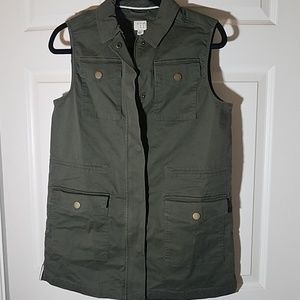 A New Day olive green military style vest